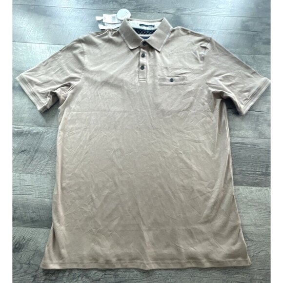 Jachs Polo Shirt Mens XL Ultra Soft Pocket Golf Casual Cotton Taupe MSRP $89 NEW - Picture 1 of 7